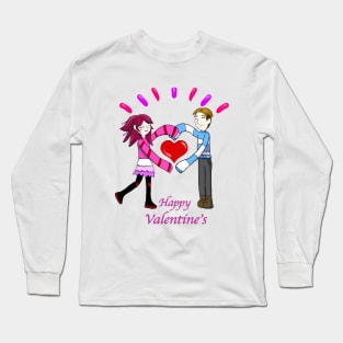 Valentine's day Lover in Stripes Long Sleeve T-Shirt